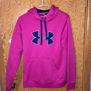 Pink under armour hoodie